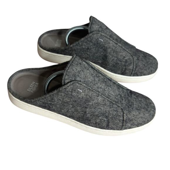 Eileen Fisher Shoes - EILEEN FISHER News Felt Sneaker Gray Slides Slip On Women's Size 10 Casual EUC